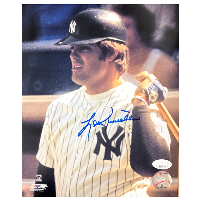 Lou Piniella Signed New York Pose 4 Baseball 8x10 Photo (JSA)