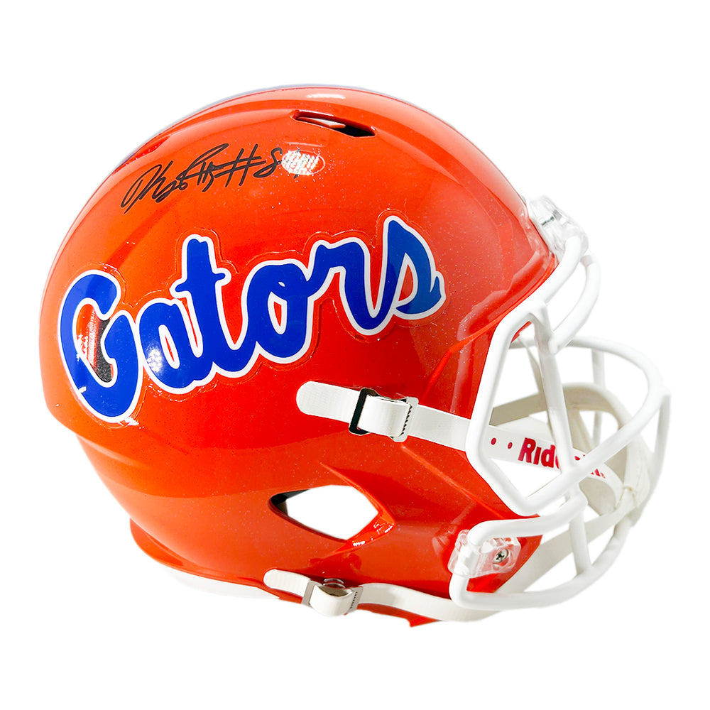 Kyle Pitts Signed Florida Gators Orange Speed Full-Size Replica Football Helmet (Beckett)