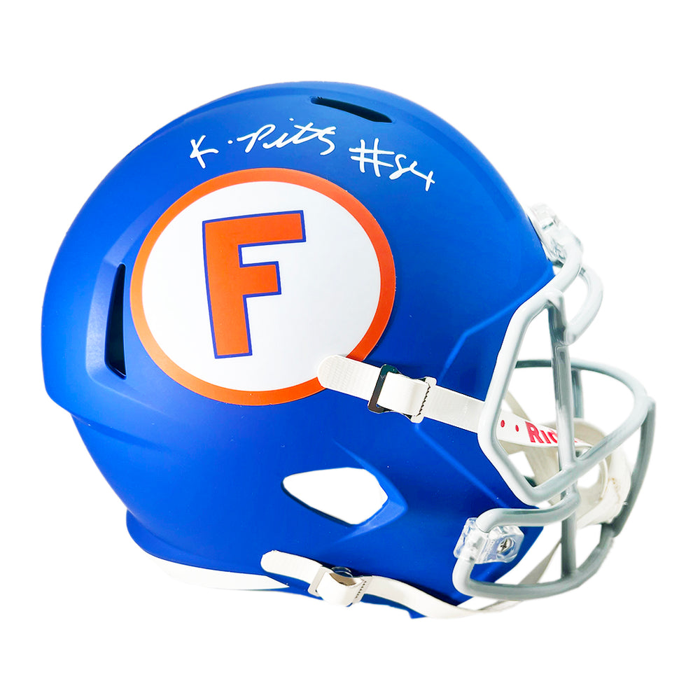 Kyle Pitts Signed Florida Gators Blue Speed Full-Size Replica Football Helmet (Beckett)