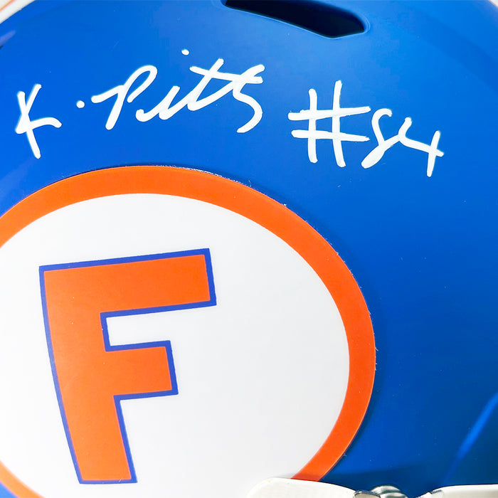 Kyle Pitts Signed Florida Gators Blue Speed Full-Size Replica Football Helmet (Beckett)