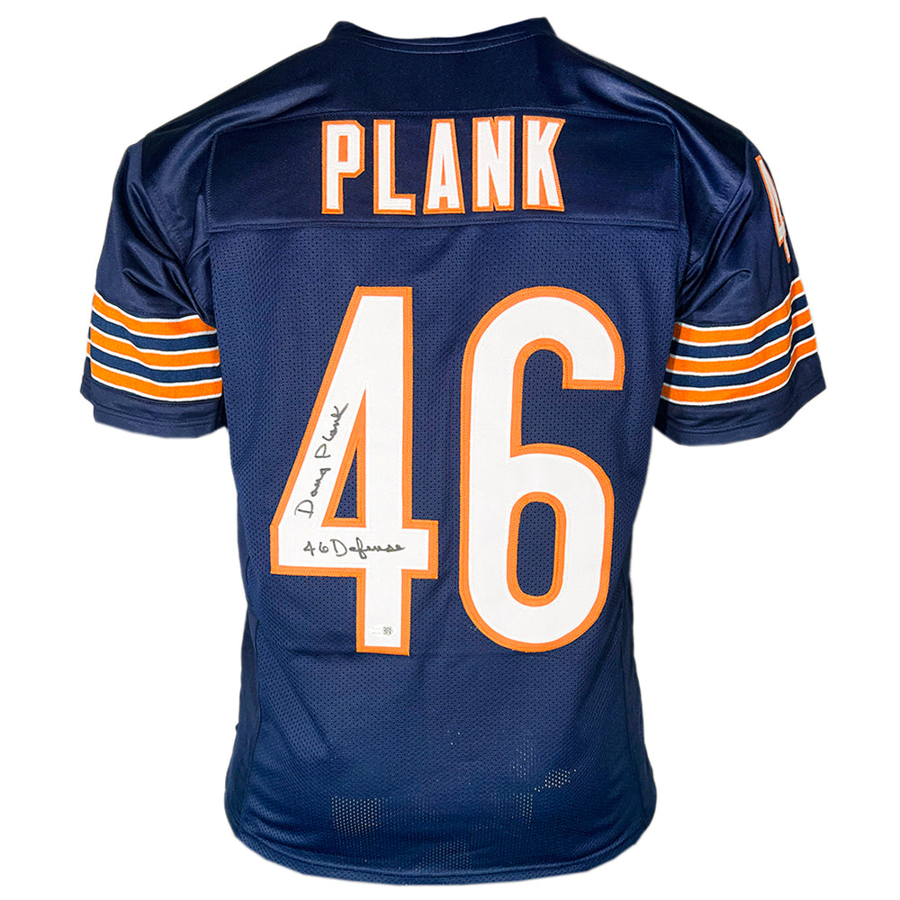 Doug Plank Signed 46 Defense Inscription Chicago Navy Football Jersey (JSA)