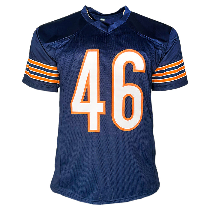 Doug Plank Signed 46 Defense Inscription Chicago Navy Football Jersey (JSA)