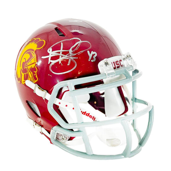 authentic usc football helmet Troy Polamalu Signed USC Trojans Speed Mini Football Helmet (JSA) — RSA