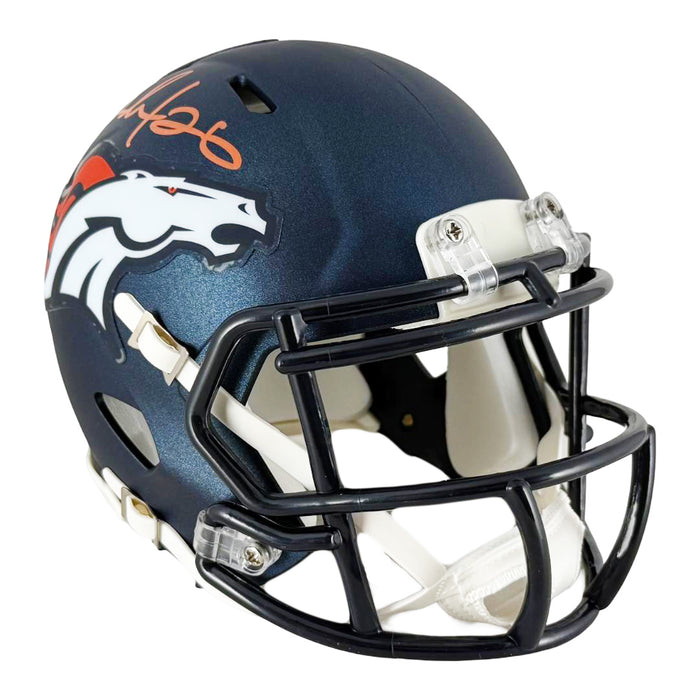 Clinton Portis Signed Denver Broncos 2024 Speed Mini Football Helmet (Beckett)