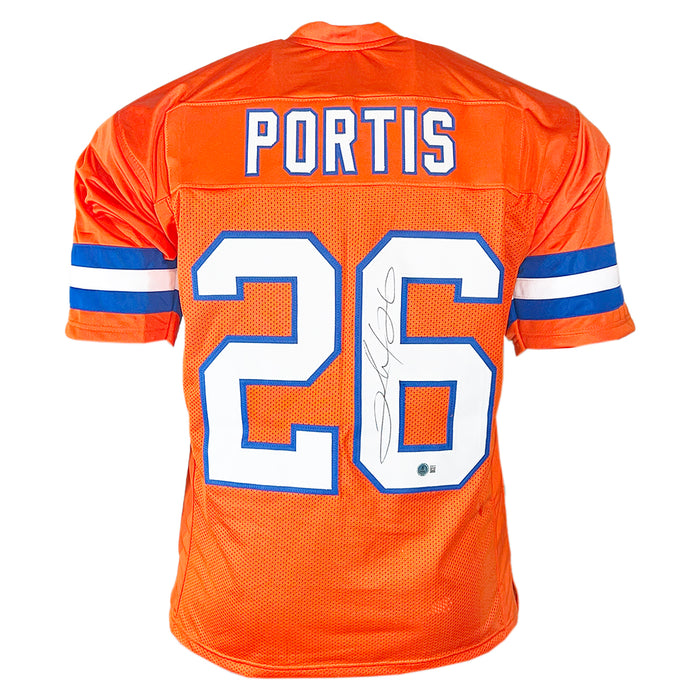 Clinton Portis Signed Denver Orange Football Jersey (Beckett)