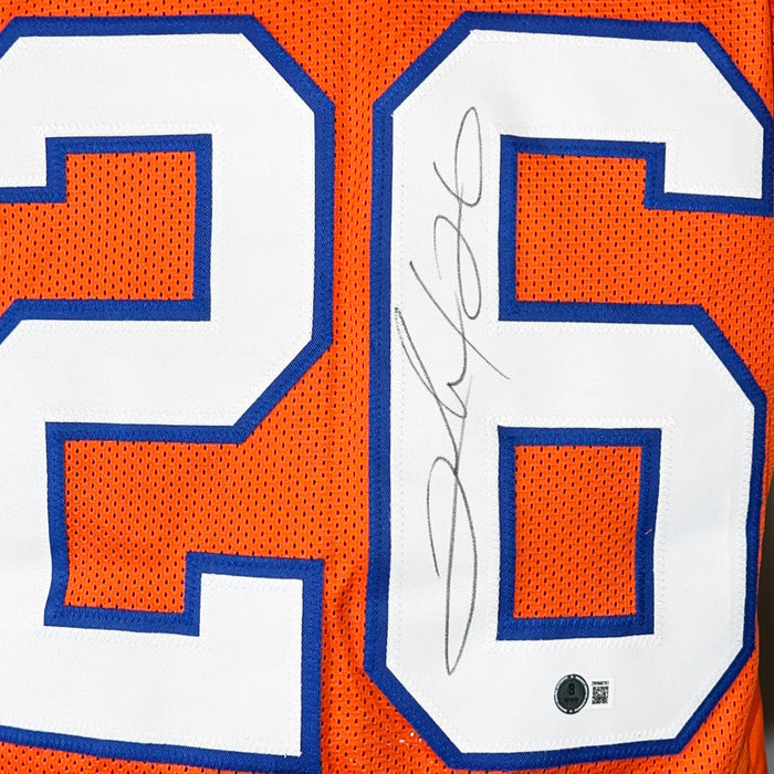 Clinton Portis Signed Denver Orange Football Jersey (Beckett)