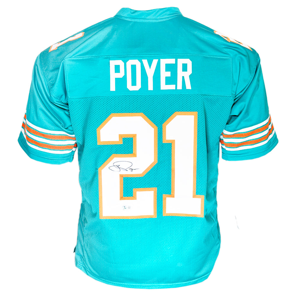 Jordan Poyer Signed Miami Teal Football Jersey (Beckett)