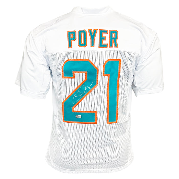 Jordan Poyer Signed Miami White Football Jersey (Beckett)