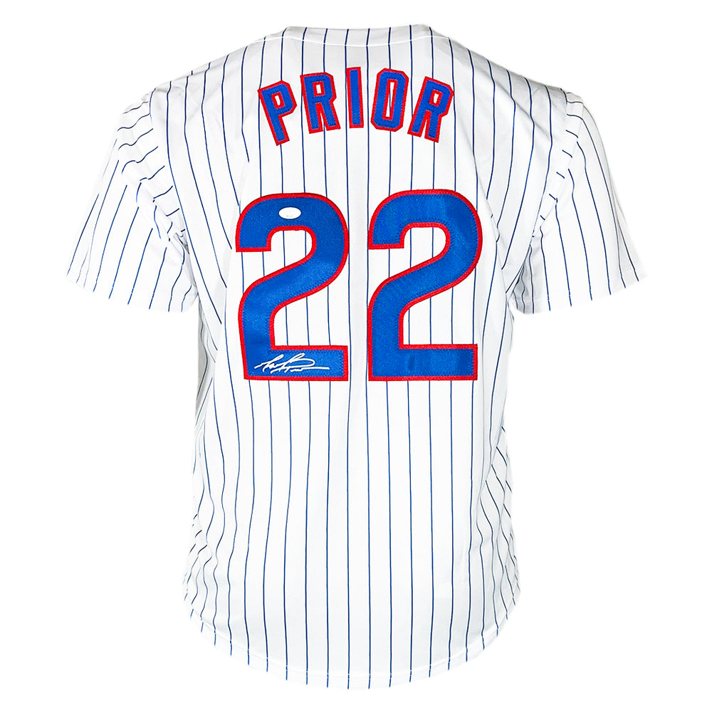 Mark Prior Signed Chicago Pinstripe Baseball Jersey (JSA)