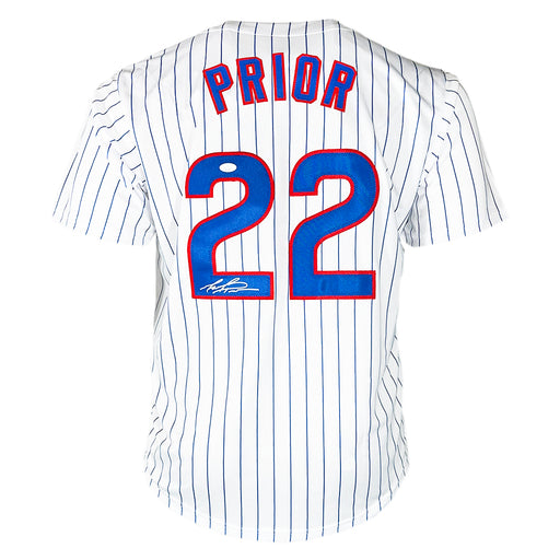 Mark Prior Signed Chicago Pinstripe Baseball Jersey (JSA)