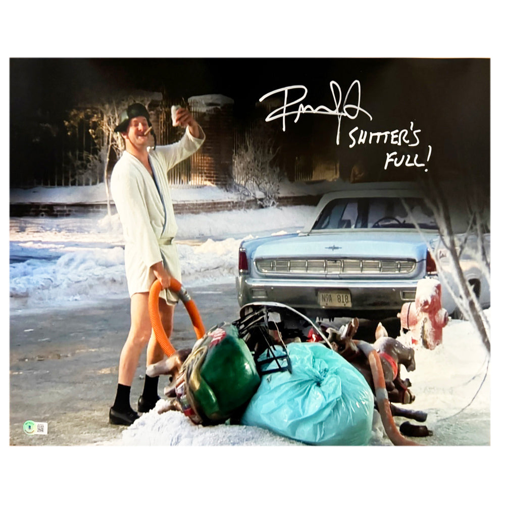 Randy Quaid Signed Shitter's Full Inscribed Christmas Vacation 16x20 Photo (Beckett)