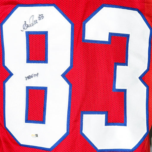 Andre Reed Signed HOF 14 Inscription Buffalo Red Bled Signature Football Jersey (JSA)