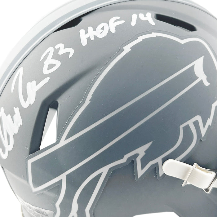 Andre Reed Signed HOF 14 Inscription Buffalo Bills Slate Alternate Speed Mini Football Helmet (JSA)