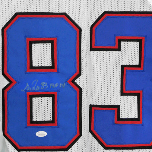 Andre Reed Signed HOF 14 Inscription Buffalo White Football Jersey (JSA)