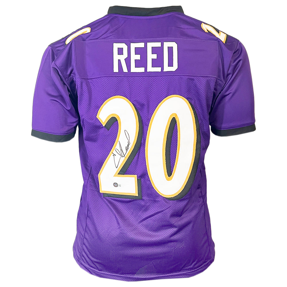 Ed Reed Signed Baltimore Purple Football Jersey (JSA)