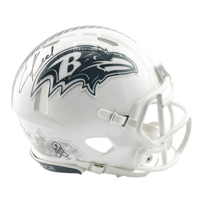 Ed Reed Signed Baltimore Ravens Salute to Service 2024 Mini Football H — RSA