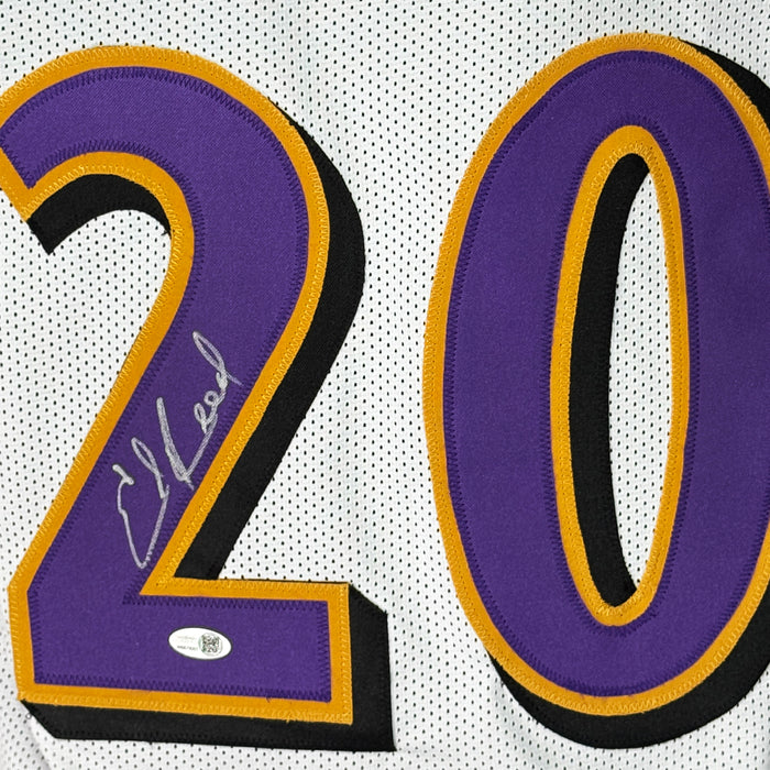 Ed Reed Signed Baltimore White Football Jersey (JSA)