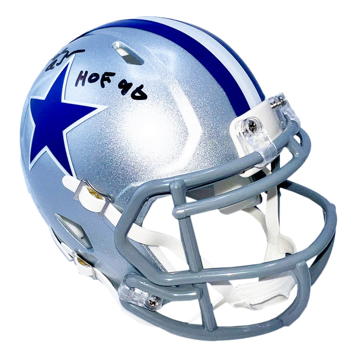 Mel Renfro Signed HOF 96 Inscription Dallas Cowboys Throwback 64-66 Speed Mini Football Helmet (Beckett)