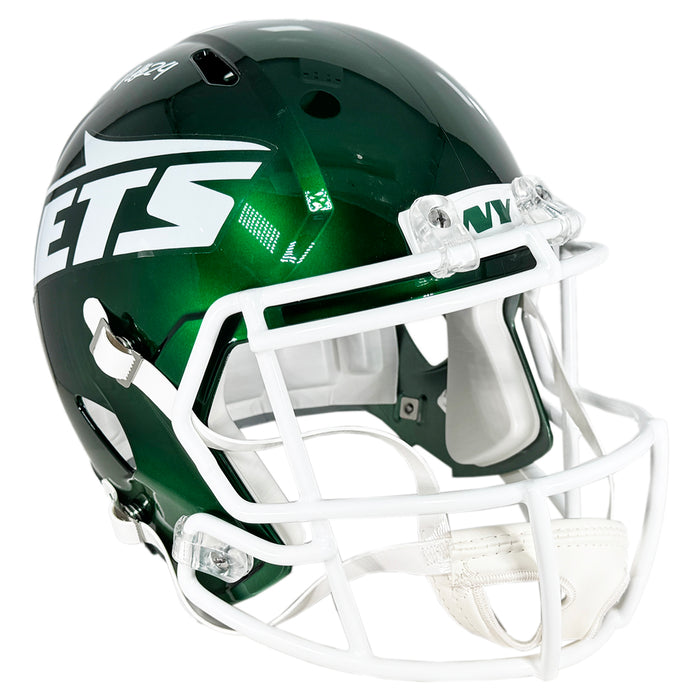 Darrelle Revis Signed New York Jets Speed Full-Size Replica Football Helmet (Beckett)