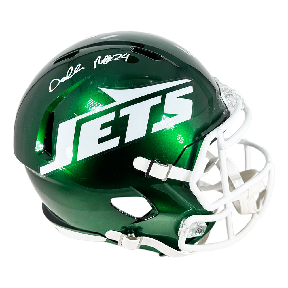 Darrelle Revis Signed New York Jets Speed Full-Size Replica Football Helmet (Beckett)
