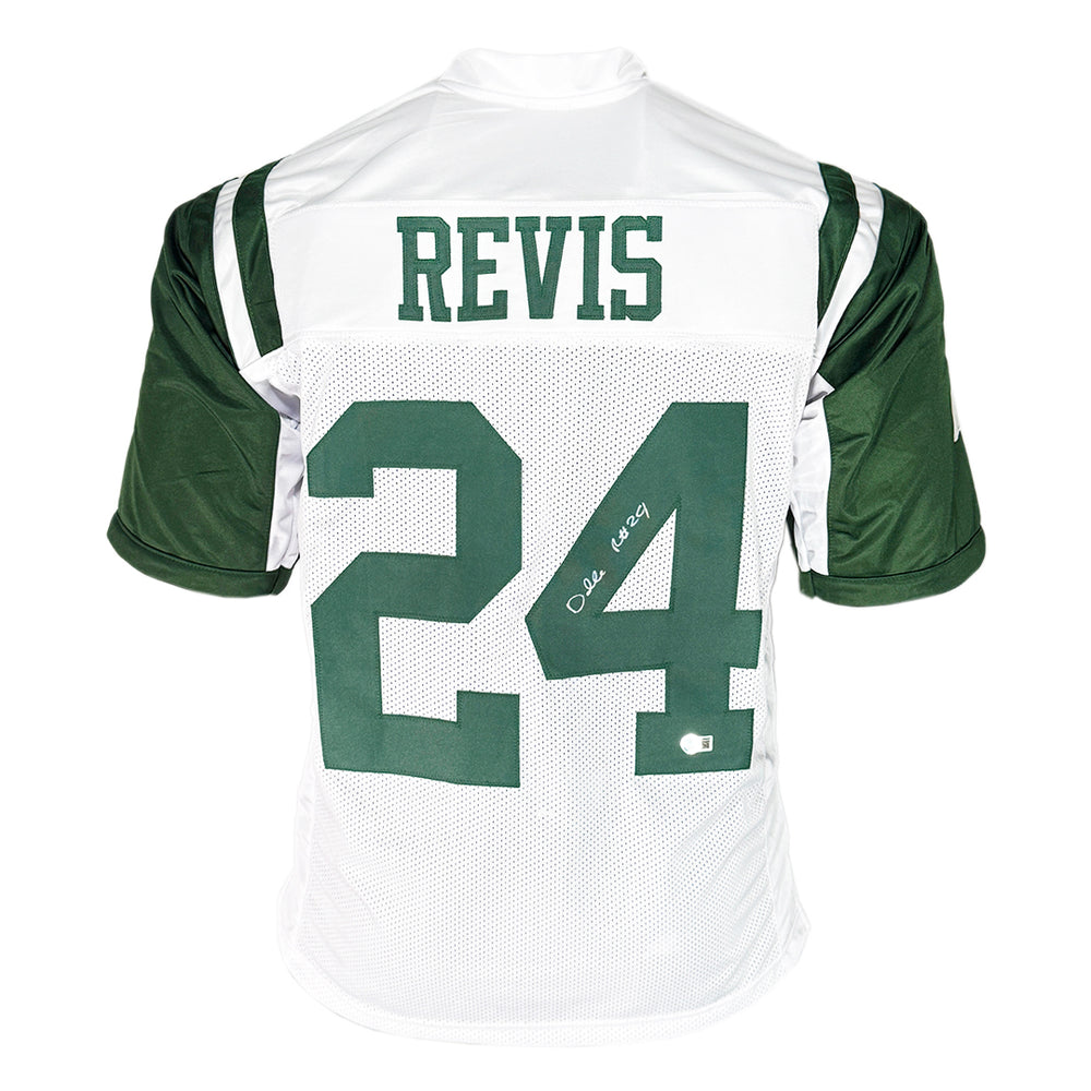 Darrelle Revis Signed New York White Football Jersey (Beckett)