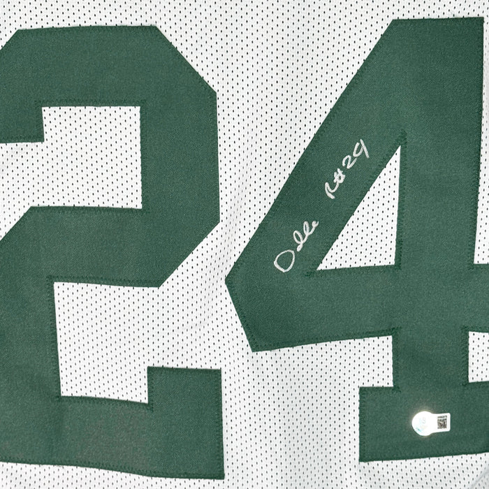 Darrelle Revis Signed New York White Football Jersey (Beckett)