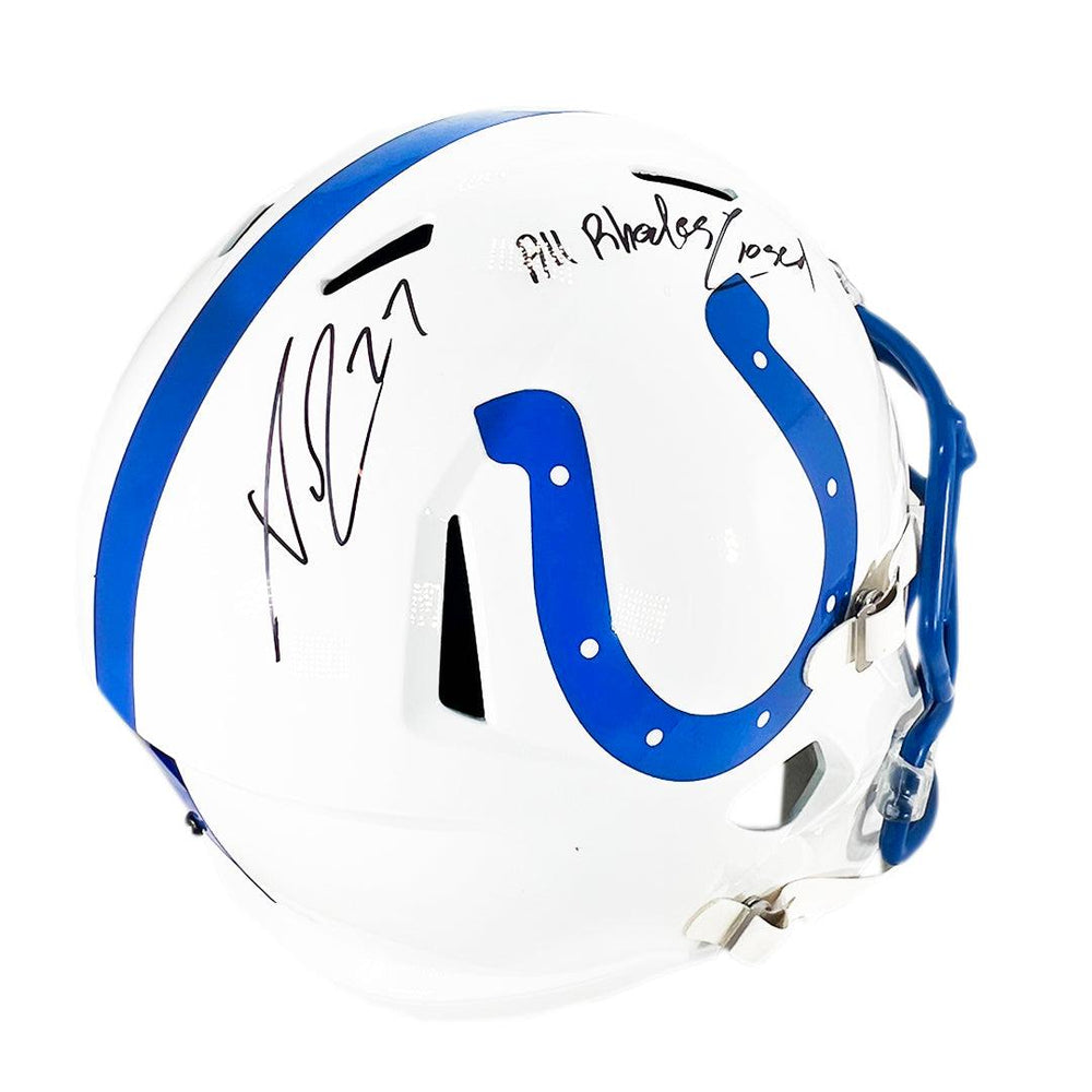 Xavier Rhodes Signed All Rhodes Closed Inscription Indianapolis Colts Lunar Eclipse Speed Full-Size Replica Football Helmet (JSA) - RSA