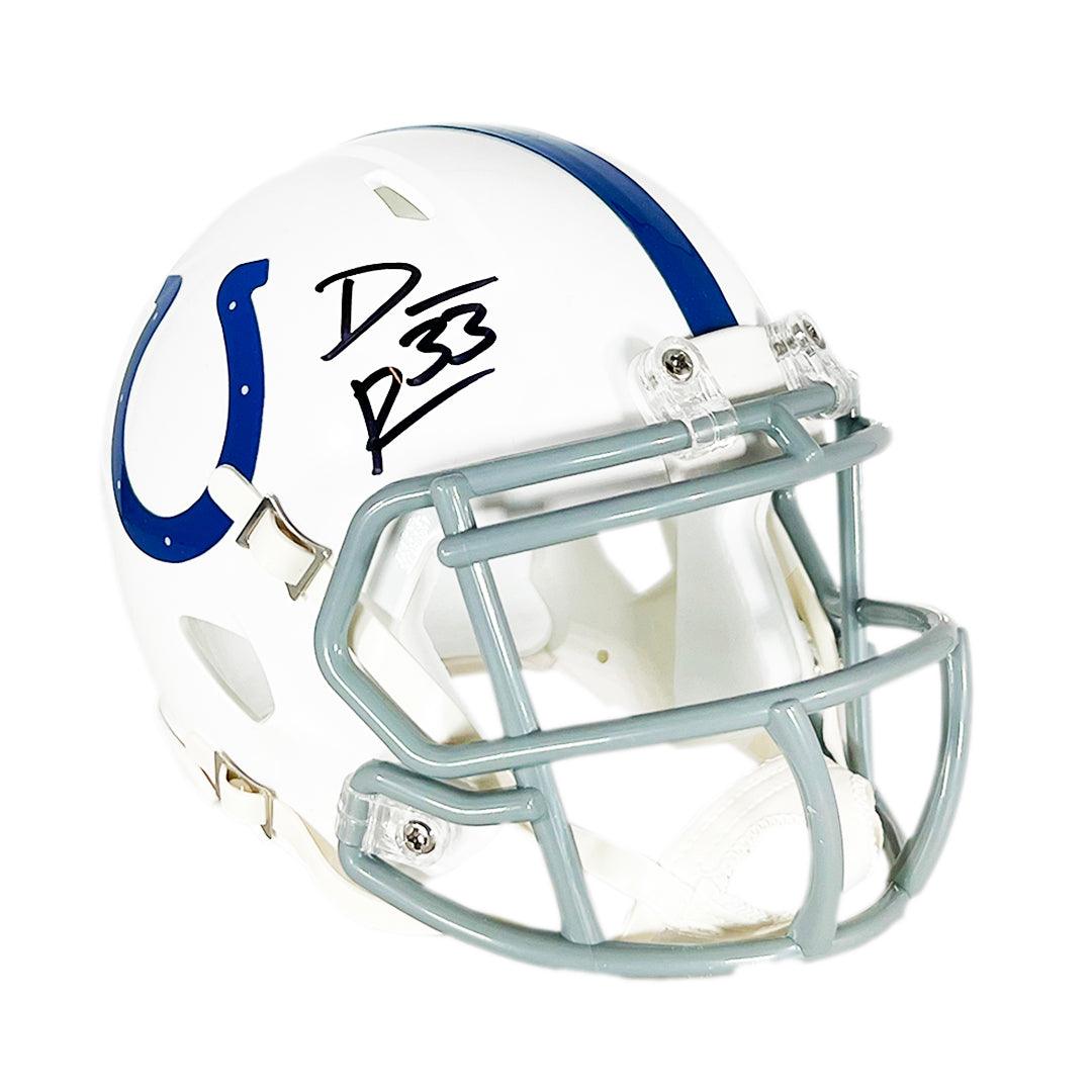 Dominic Rhodes Signed Indianapolis Colts Speed Mini Replica Football H ...