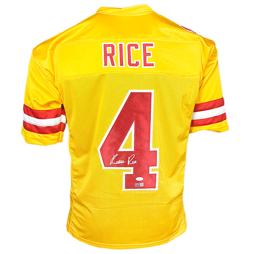 Rashee Rice Signed Kansas City Yellow Football Jersey (JSA)