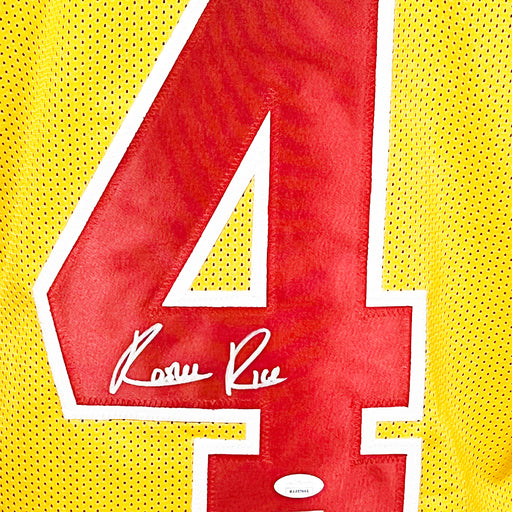 Rashee Rice Signed Kansas City Yellow Football Jersey (JSA)