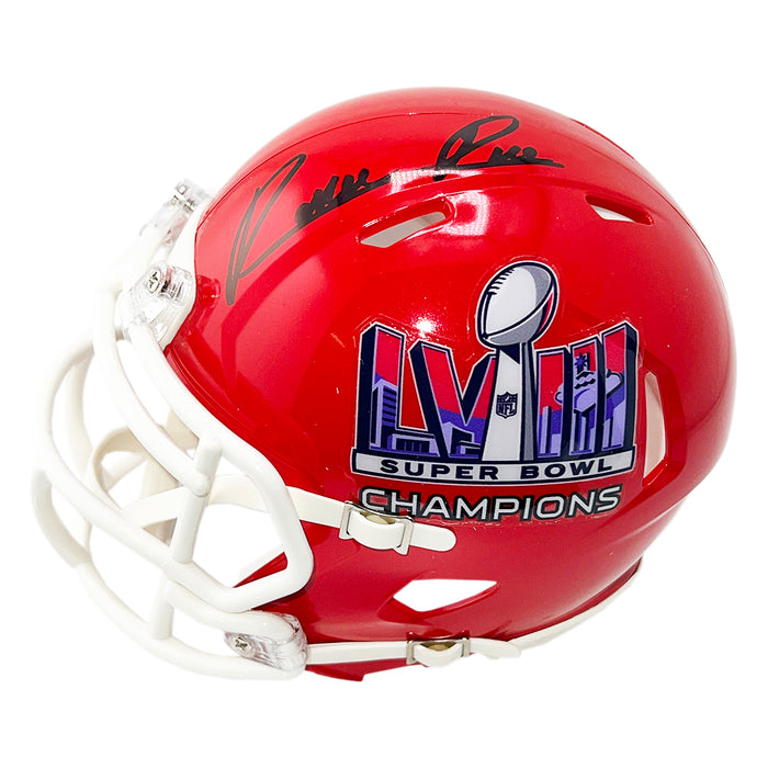 Rashee Rice Signed Super Bowl LVIII Speed Mini Football Helmet (JSA)