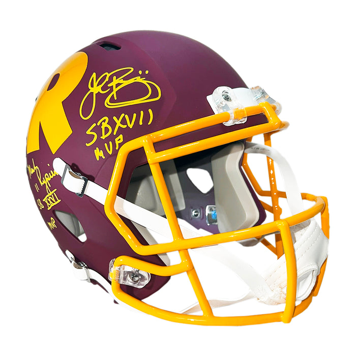 Redskins Triplets Signed SB MVP Inscriptions Washington Redskins AMP F — RSA