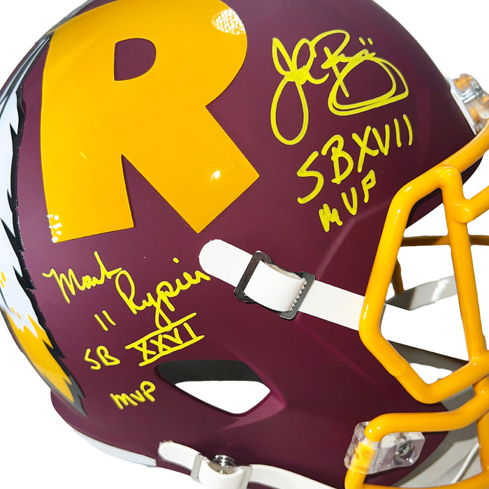 Redskins Triplets Signed SB MVP Inscriptions Washington Redskins AMP F — RSA