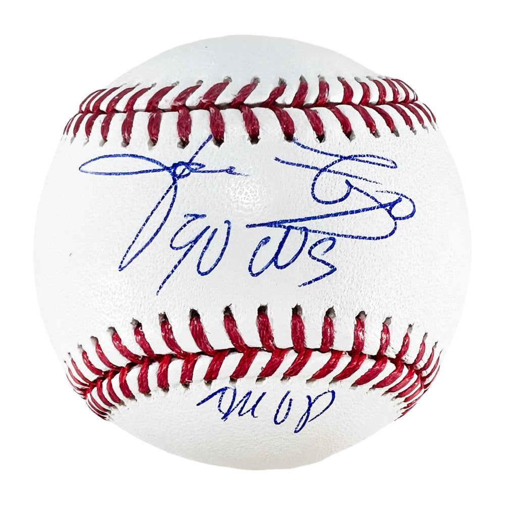 Jose Rijo Signed 90 WS Champ - MVP Inscriptions Rawlings Official Major League Baseball (JSA)