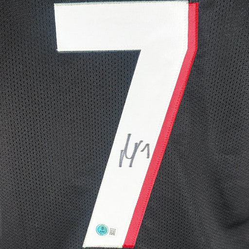 Bijan Robinson Signed Atlanta Black Football Jersey (Beckett)