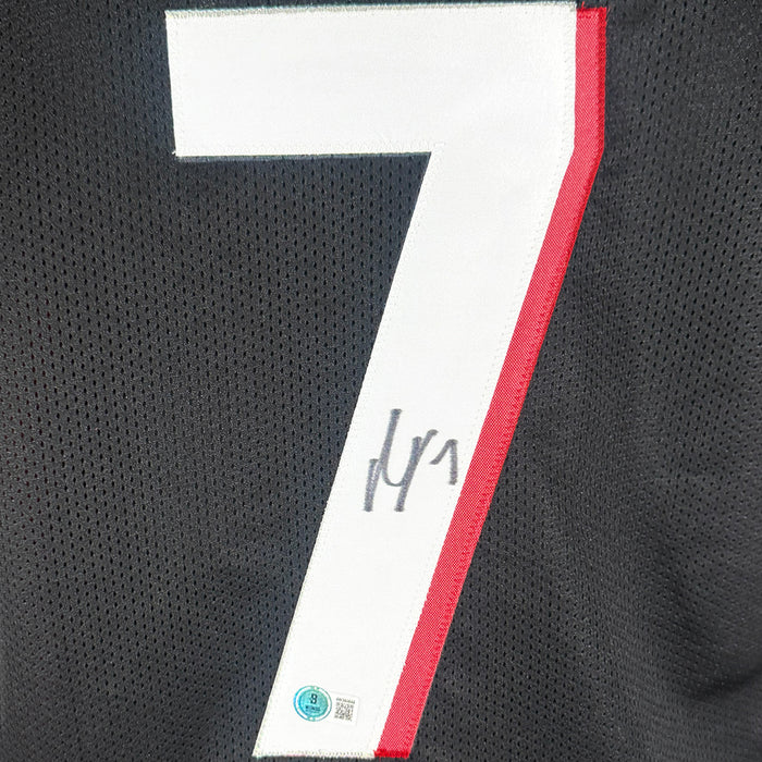 Bijan Robinson Signed Atlanta Black Football Jersey (Beckett)