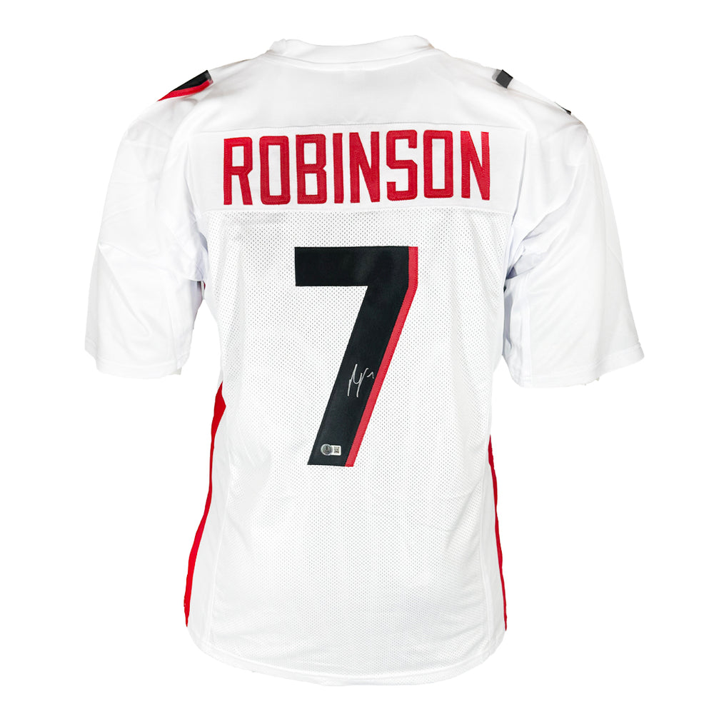 Bijan Robinson Signed Atlanta White Football Jersey (Beckett)