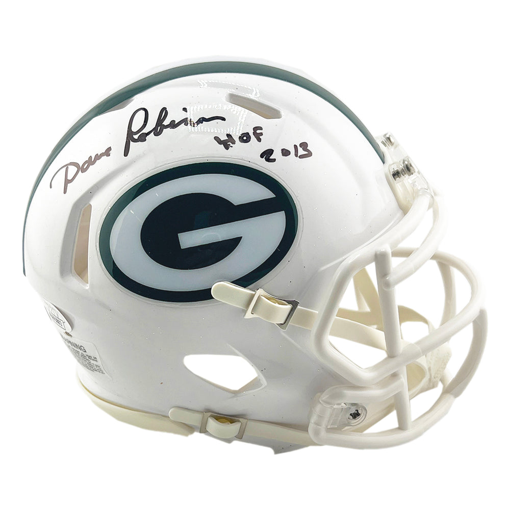 Dave Robinson Signed HOF 2013 Inscription Green Bay Packers 2024 Speed Mini Football Helmet (JSA)