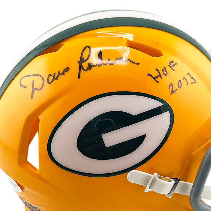 Dave Robinson Signed HOF 2013 Inscription Green Bay Packers Throwback 61-79 Speed Mini Football Helmet (JSA)