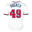 John Rocker Signed 99 NL Champs Inscription Atlanta White Baseball Jersey (JSA)