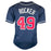 John Rocker Signed F*** NY Inscription Atlanta Navy Baseball Jersey (Beckett)