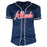 John Rocker Signed F*** NY Inscription Atlanta Navy Baseball Jersey (Beckett)