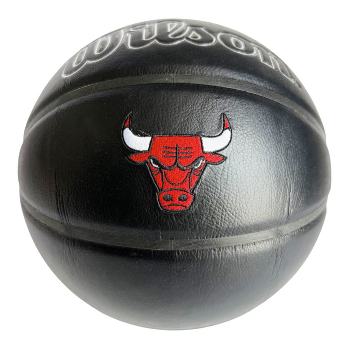 Dennis Rodman Signed Chicago Bulls Wilson NBA Team Logo Basketball (Beckett)