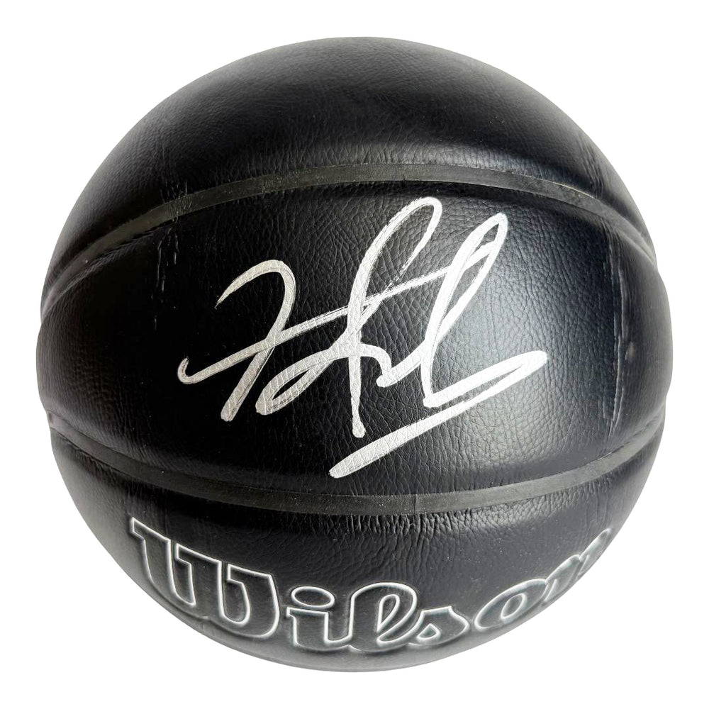 Dennis Rodman Signed Detroit Pistons Wilson NBA Team Logo Basketball (Beckett)