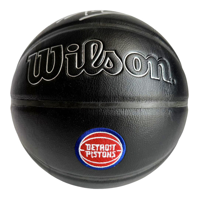 Dennis Rodman Signed Detroit Pistons Wilson NBA Team Logo Basketball (Beckett)