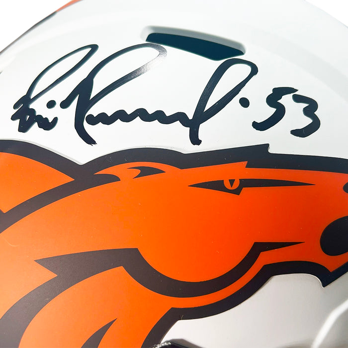Bill Romanowski Signed Denver Broncos Lunar Full-Size Replica Football Helmet (Beckett)