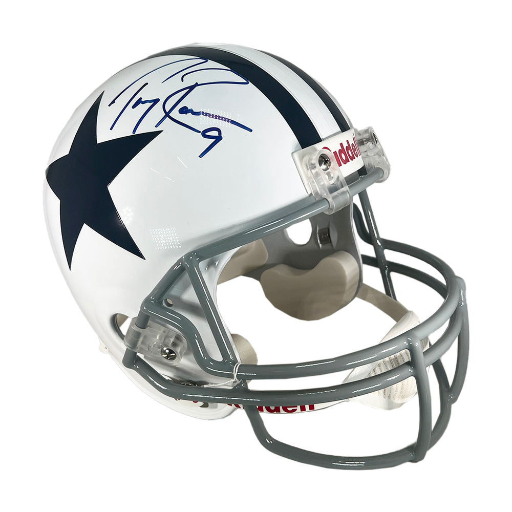 Tony Romo Signed Dallas Cowboys Throwback Full-Size Replica Football H ...