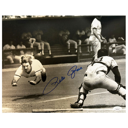 Pete Rose Signed Cincinnati Pose 6 Baseball 11x14 Photo (JSA)