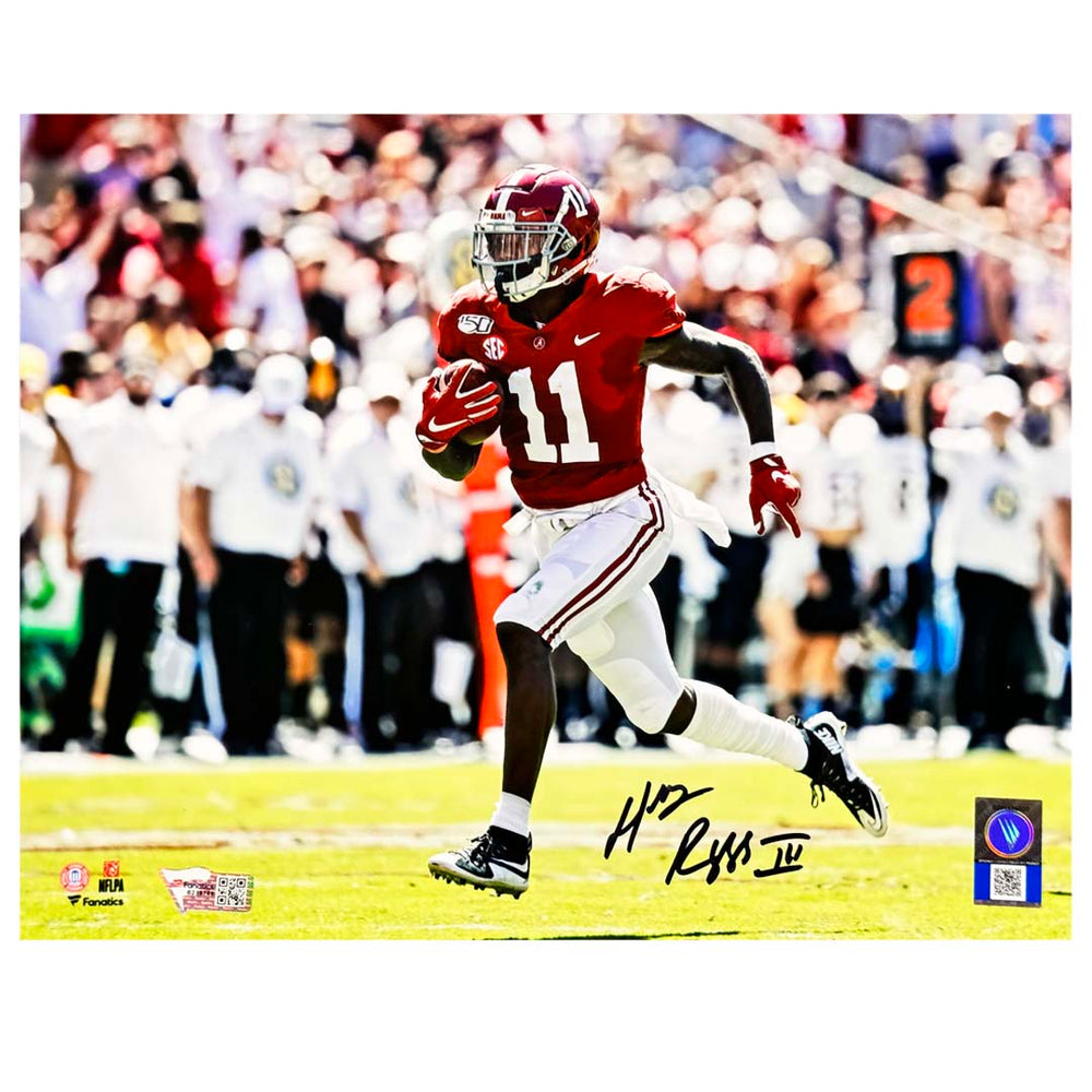 Henry Ruggs Signed Alabama Pose 3 Football 8x10 Photo (Fanatics)