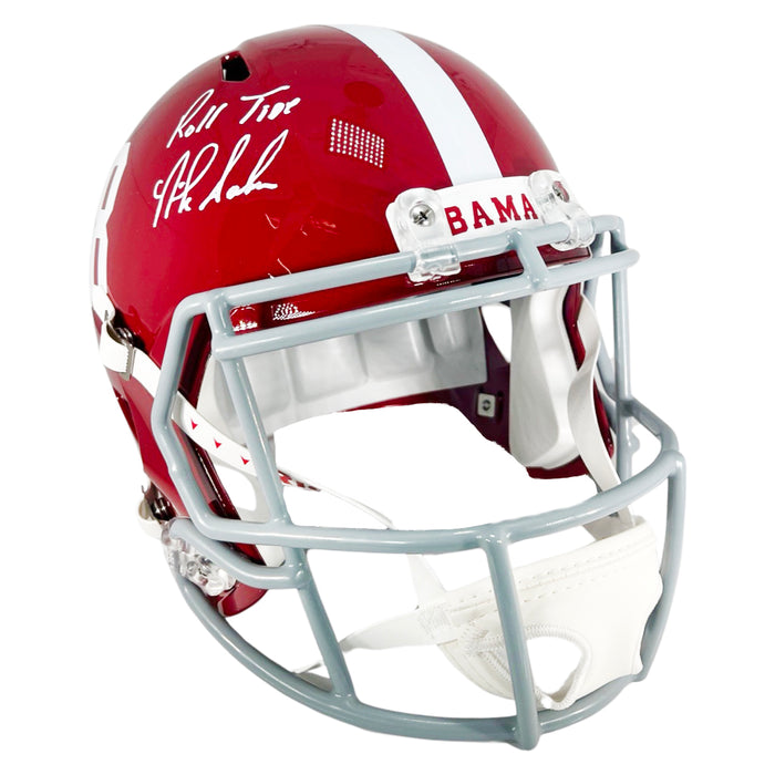 Nick Saban Signed Roll Tide Inscription Alabama Crimson Tide Speed Full-Size Replica Football Helmet (Beckett)